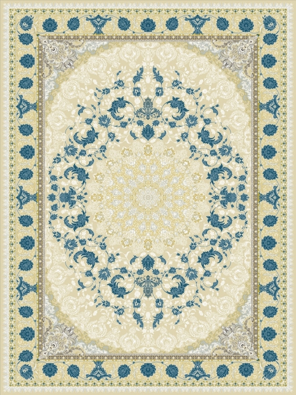 فرش 700 شانه وینتیج طلاکوب کد 5163 فردین